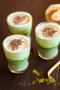 Chia Matcha Bananen Gel mit Kokos